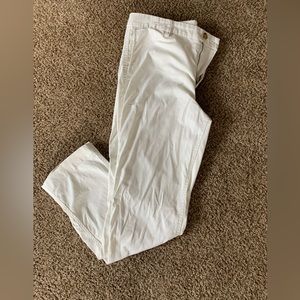 J-Crew White Khaki Pants Straight Leg